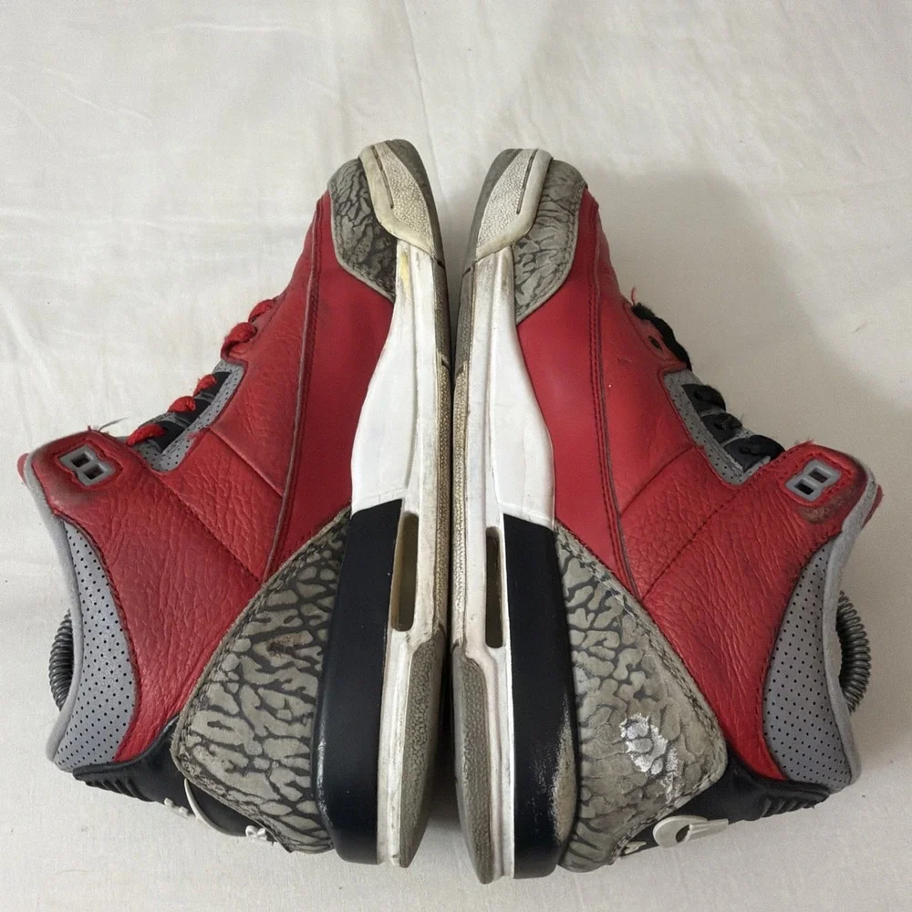 Nike Air Jordan 3 Retro Size 7Y‎ Or 8.5 Women Unite Fire Red Cement CQ0488-600